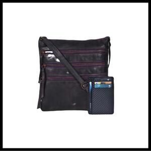 Oak Leathers Real Leather Crossbody Bags - Slim Wallet & Crossover Purse